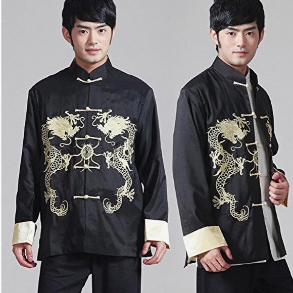 Lin Zhi Other - 🎃Chinese🎃 Embroidered Satin Kung-FU Jacket